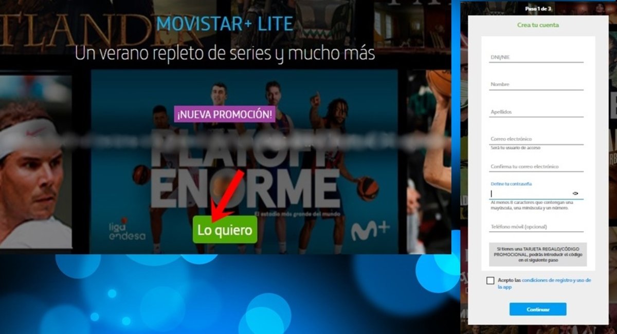 Movistar + Lite को मुफ़्त में और बिना क्लाइंट के कैसे आज़माएँ?