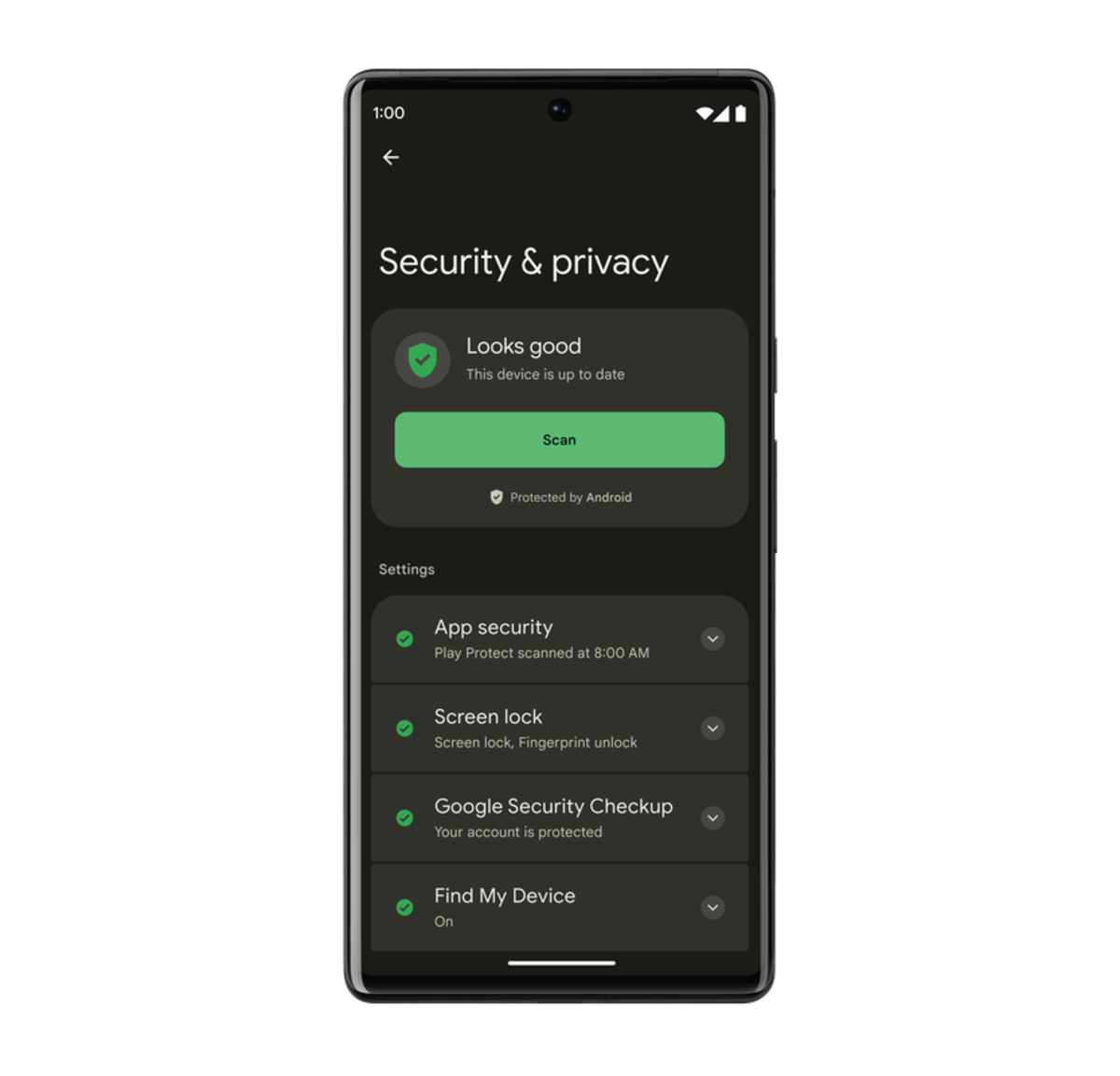 Android 13 गोपनीयता और सुरक्षा डैशबोर्ड