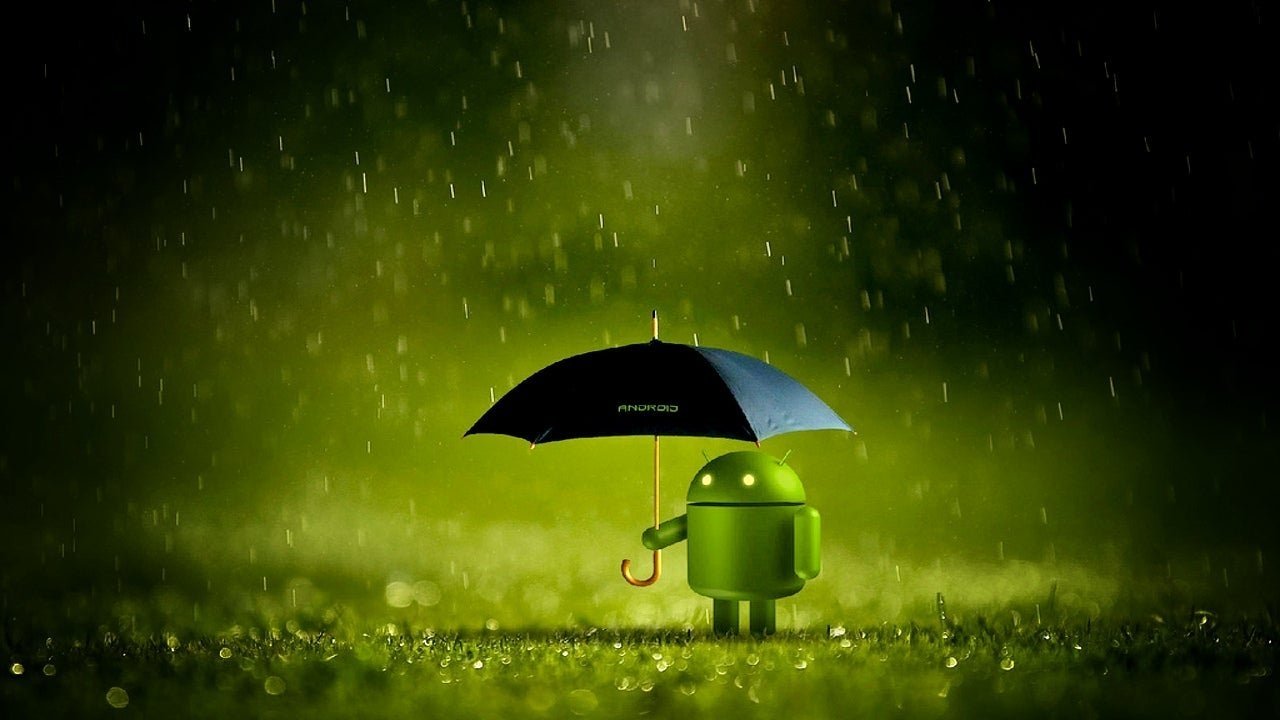 बारिश में उदास android